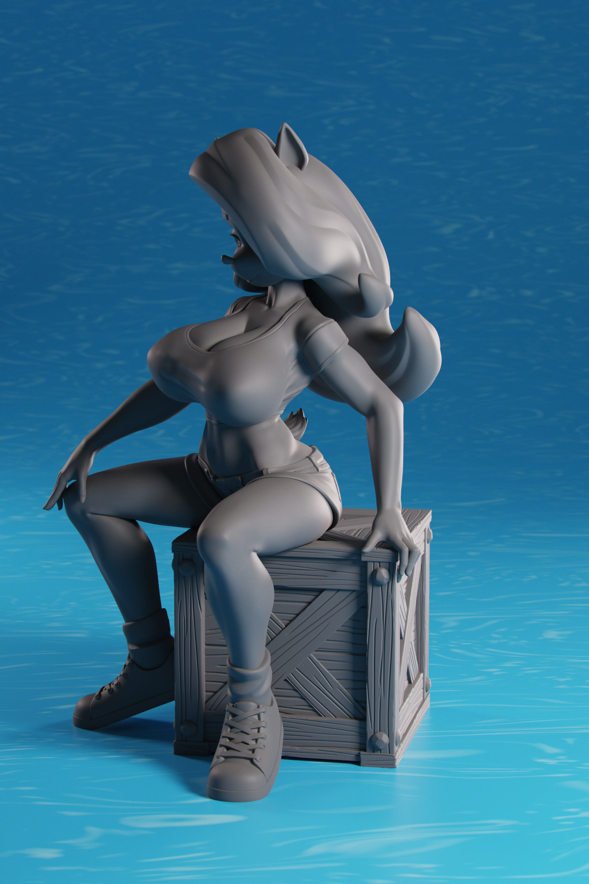 Tawna Bandicoot Figure Includes Extra Crate 3D print model_7