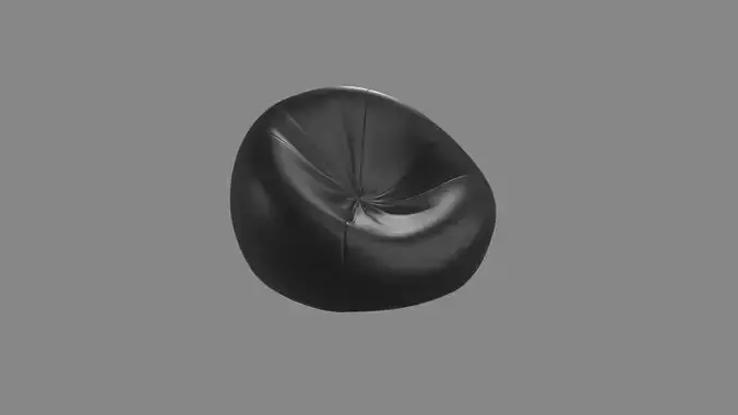 Bean bag chair black leather