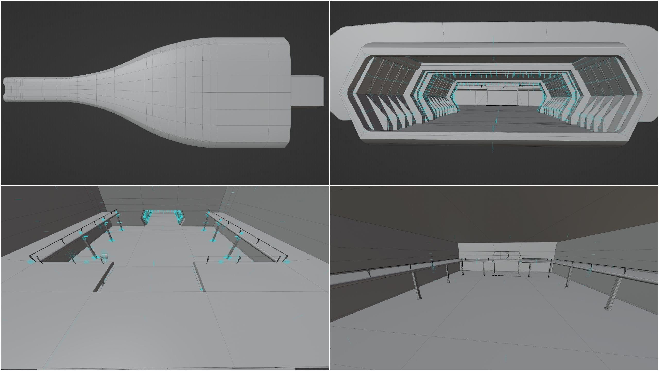 Star Wars Hangar Spaceship  Low-poly 3D model_28