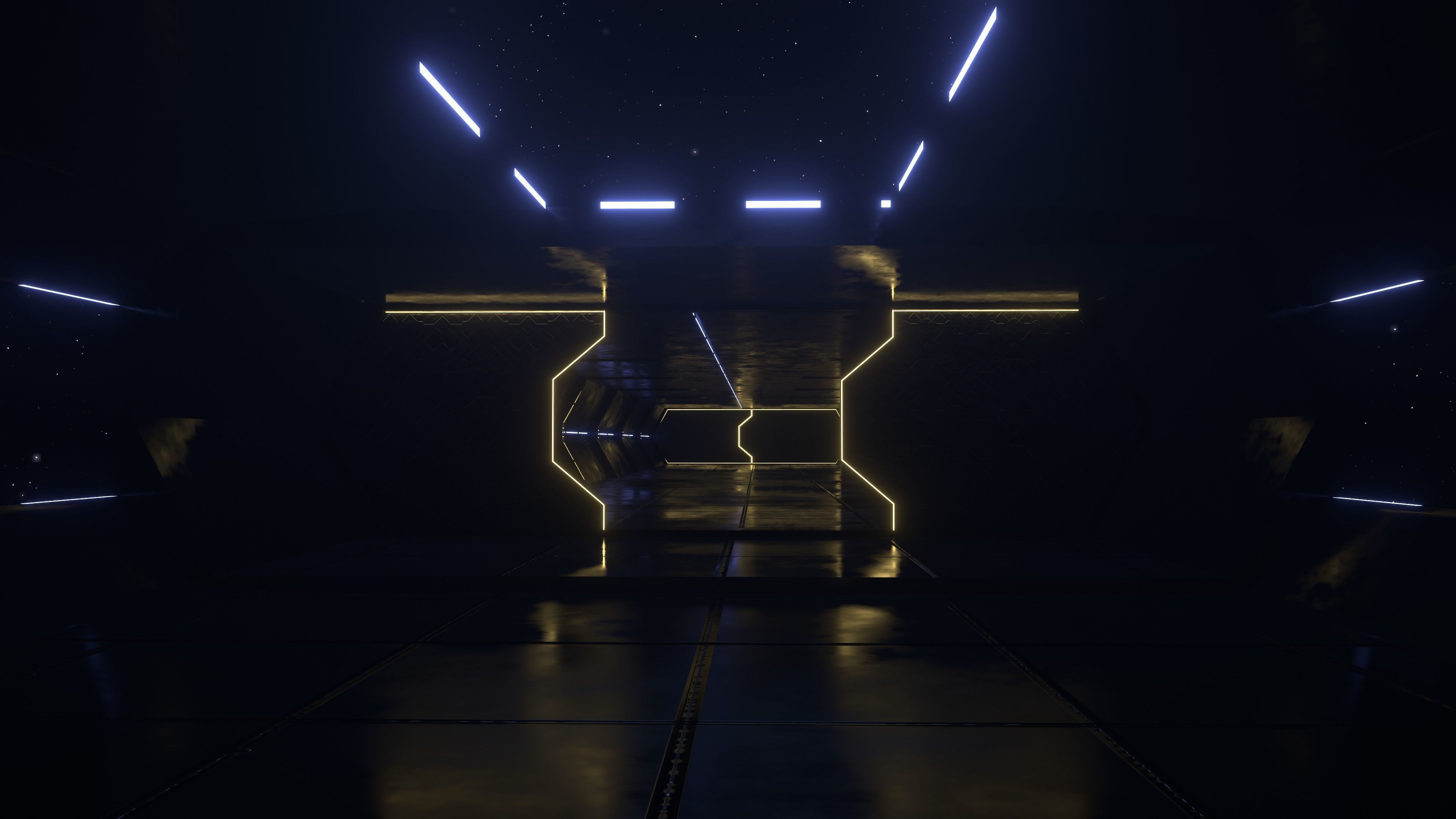 Star Wars Hangar Spaceship  Low-poly 3D model_7