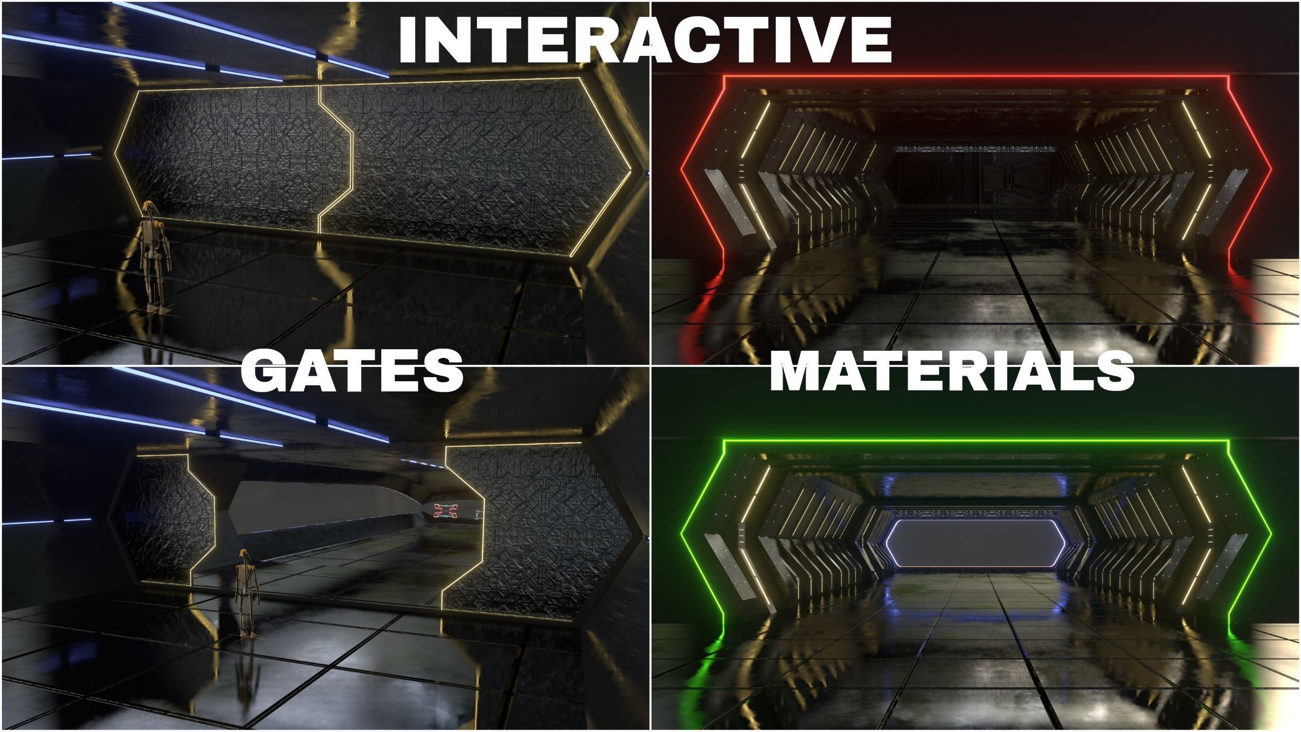 Star Wars Hangar Spaceship  Low-poly 3D model_8