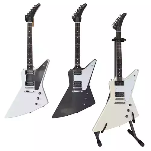 Gibson Explorer Electric Guitar   White - Black - Beige