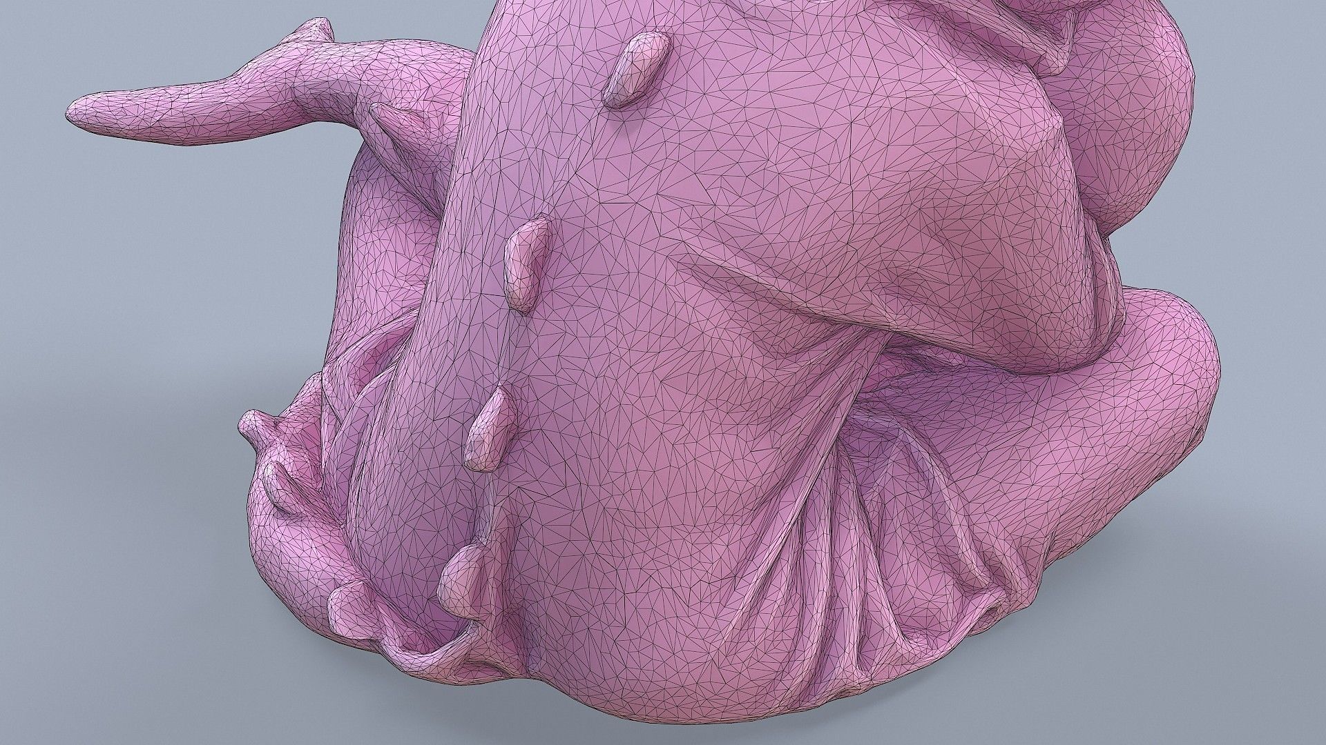 Cute Girl in Pajamas 3D model_17