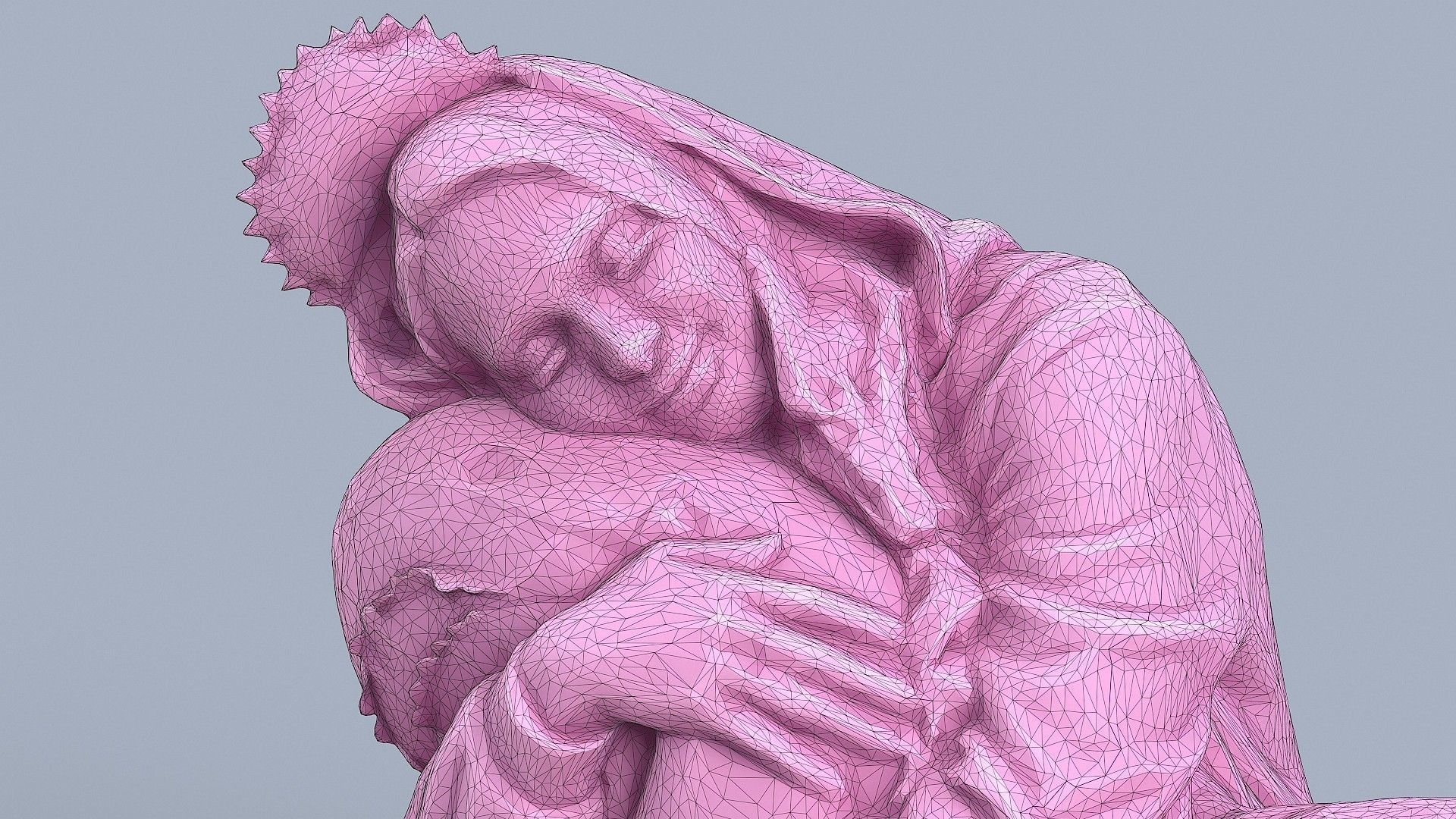 Cute Girl in Pajamas 3D model_9