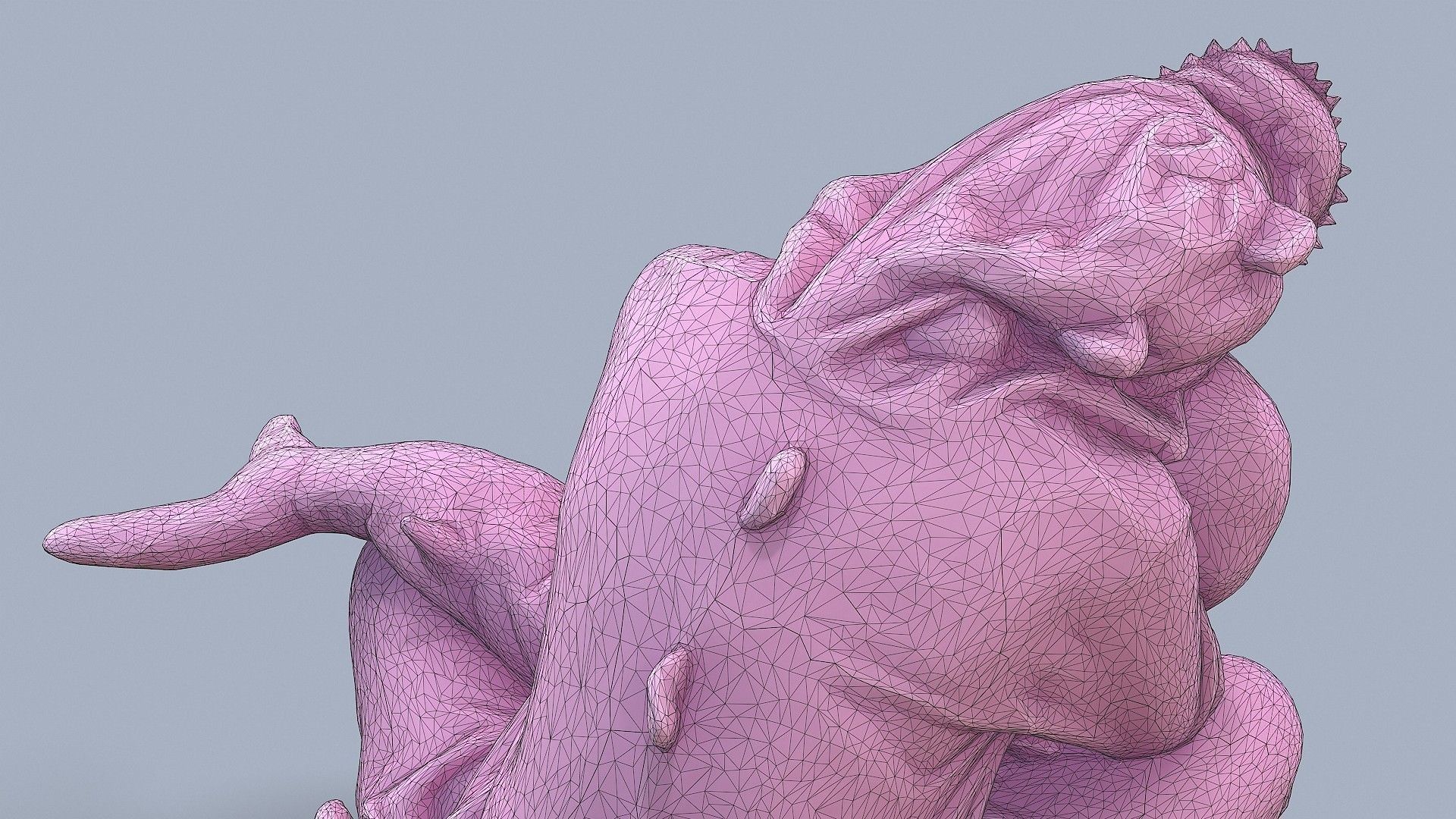 Cute Girl in Pajamas 3D model_19