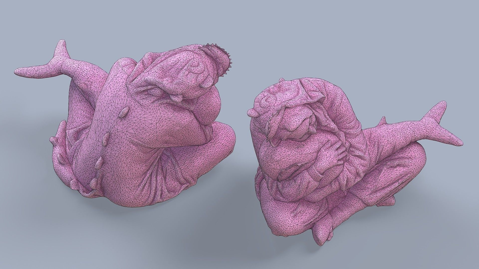 Cute Girl in Pajamas 3D model_7