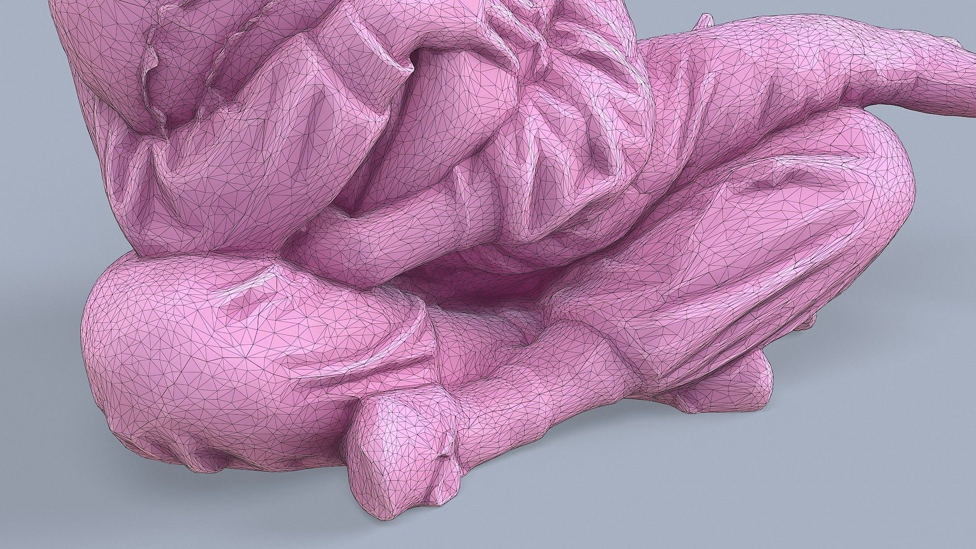 Cute Girl in Pajamas 3D model_13