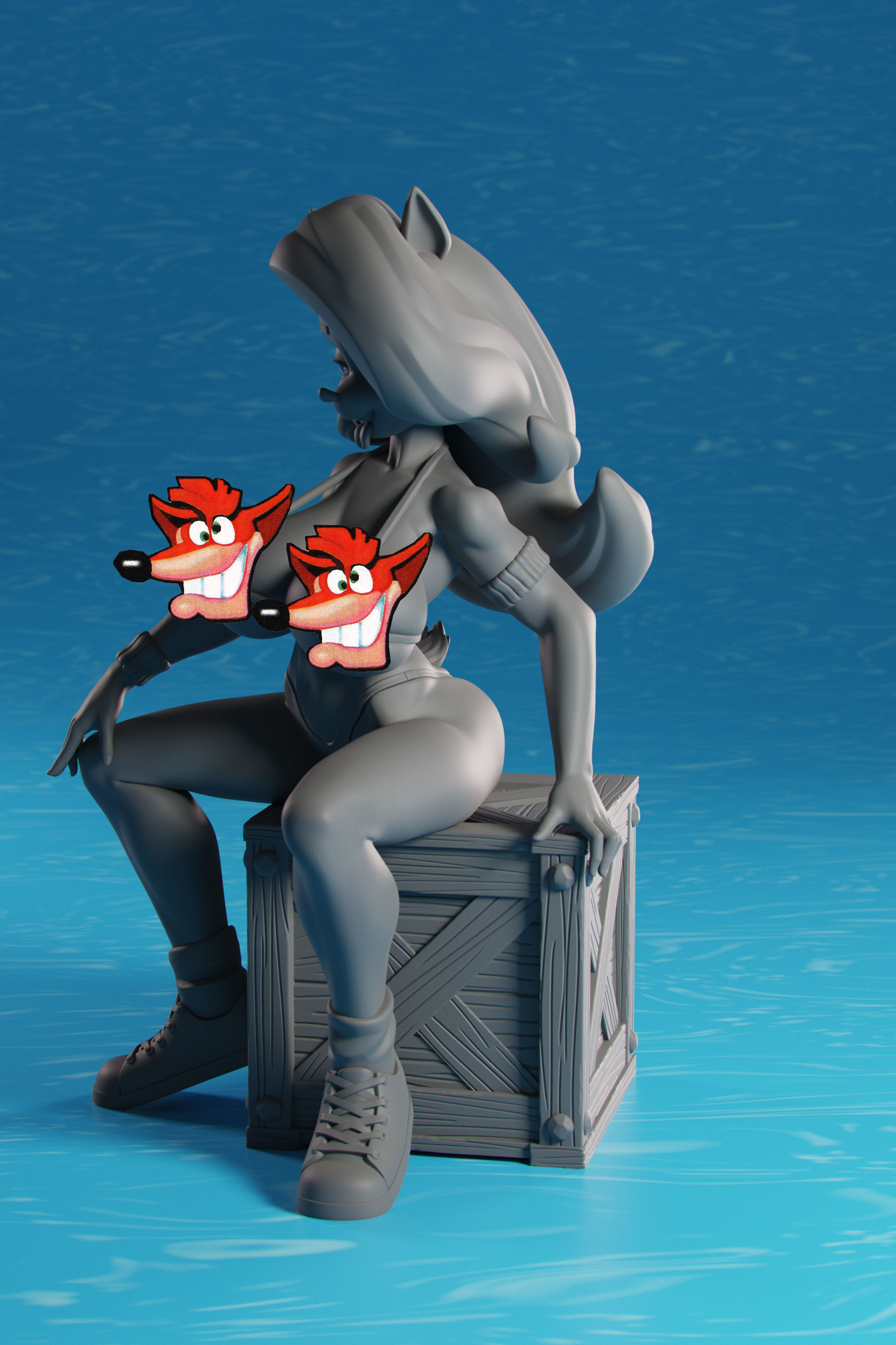 Tawna Bandicoot Figure Bikini Version 3D print model_7