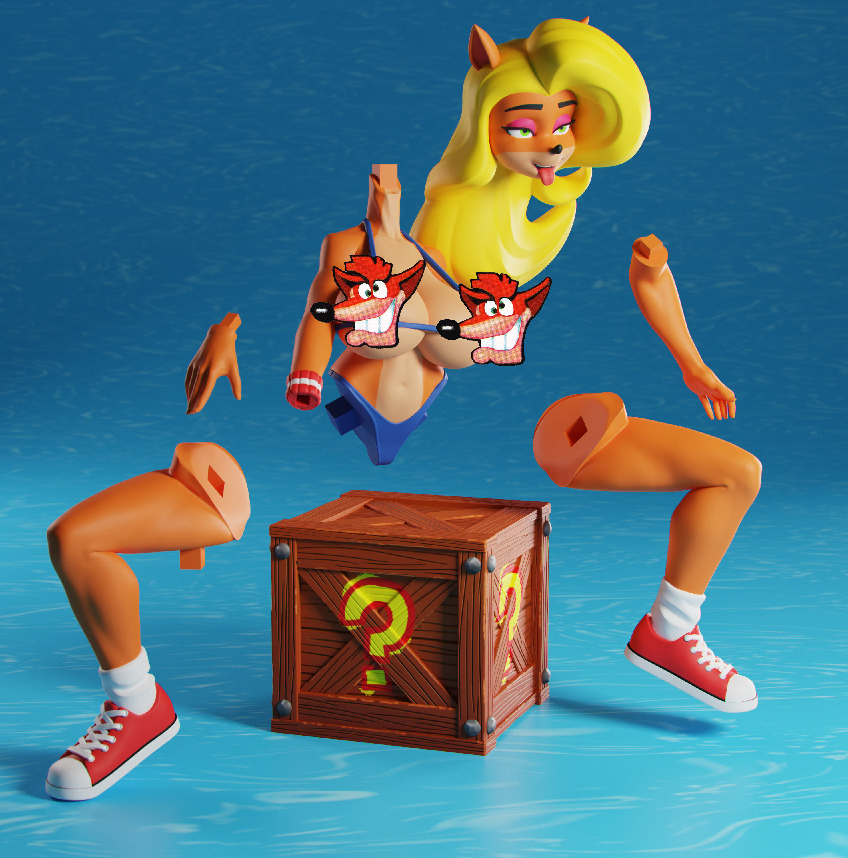 Tawna Bandicoot Figure Bikini Version 3D print model_8