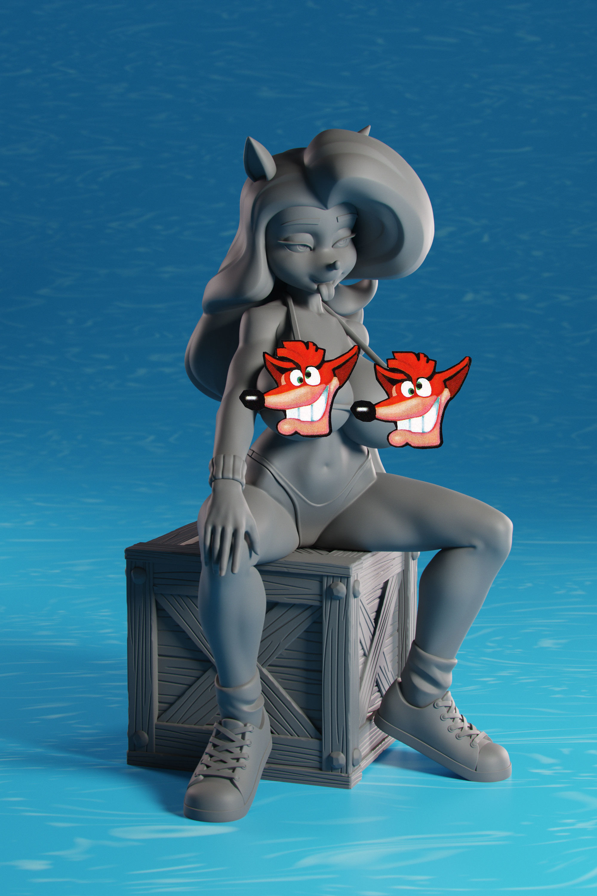 Tawna Bandicoot Figure Bikini Version 3D print model_1