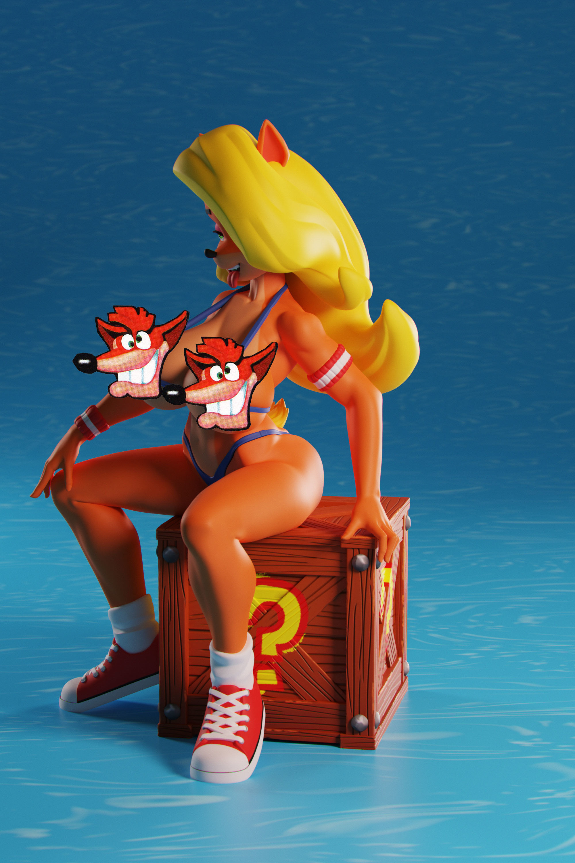 Tawna Bandicoot Figure Bikini Version 3D print model_6