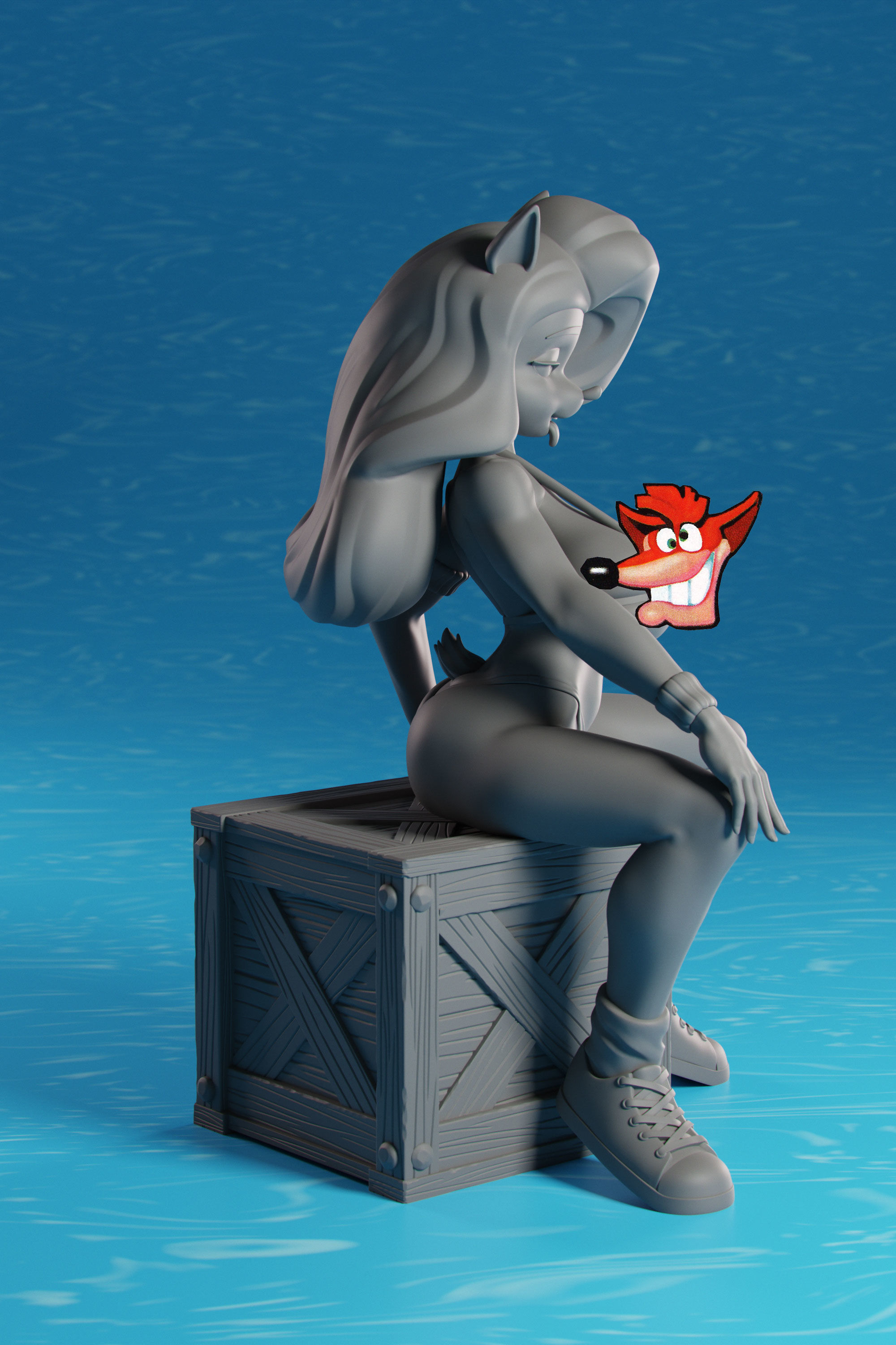 Tawna Bandicoot Figure Bikini Version 3D print model_3