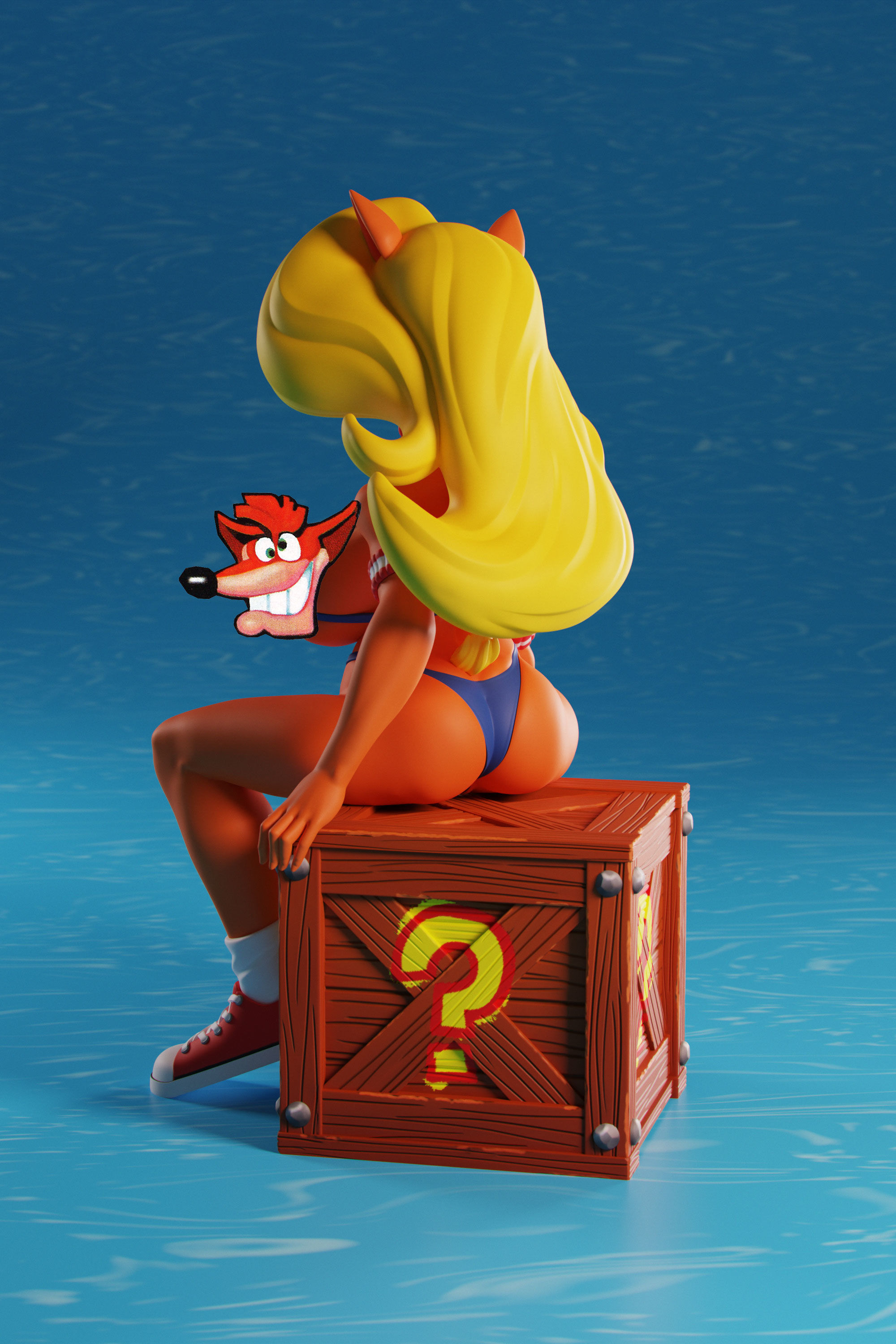 Tawna Bandicoot Figure Bikini Version 3D print model_4