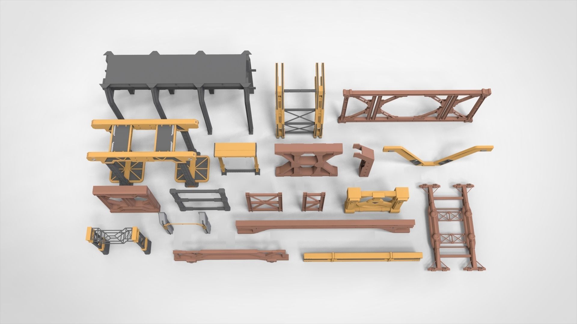 sci-fi Architecture kitbash 36 3D model_2