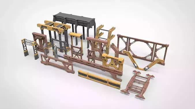 sci-fi Architecture kitbash 36 3D model