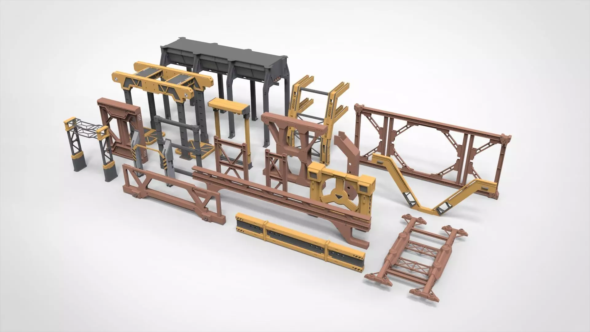 sci-fi Architecture kitbash 36 3D model_0