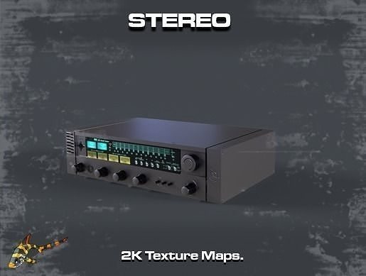 Stereo box Low-poly 3D model