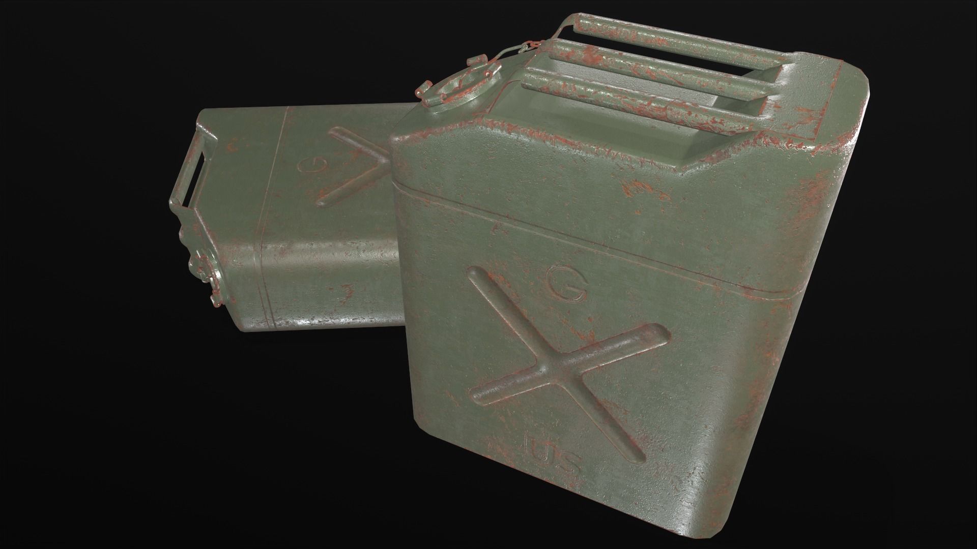 Rusty Jerry Can Low-poly 3D model_3