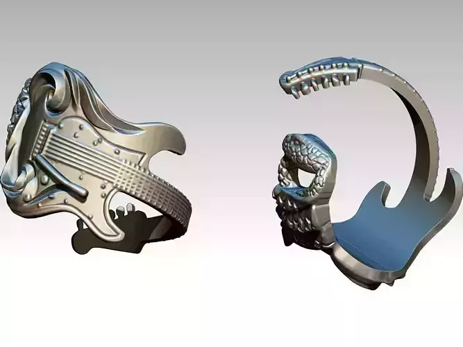 Guitar ring with snake