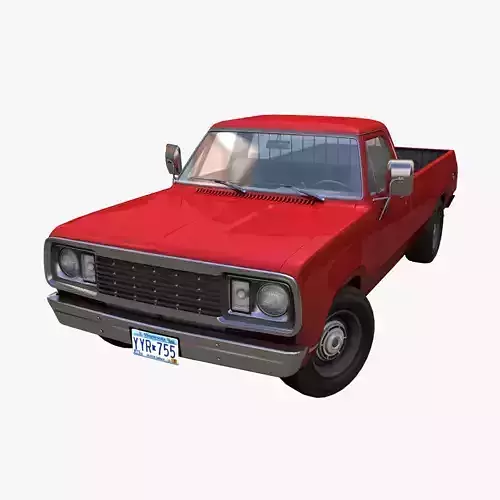 Dodge D100 1977 Low-poly 3D model