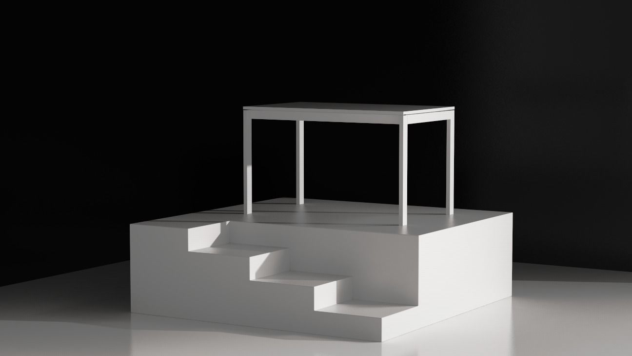 IKEA Melltorp Table Low-poly 3D model_1
