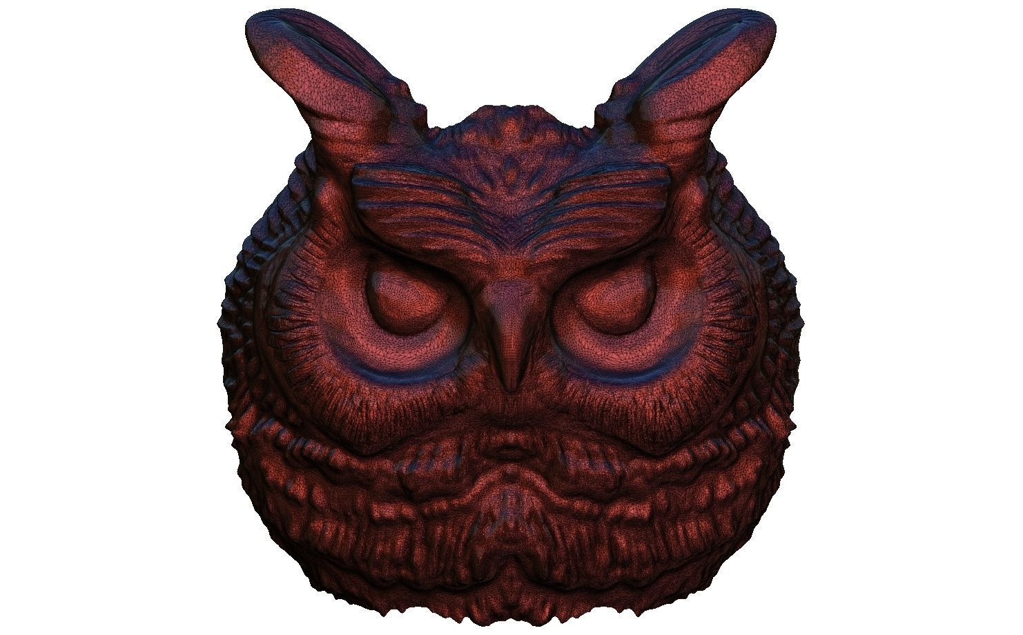 owl ring 3D print model_5