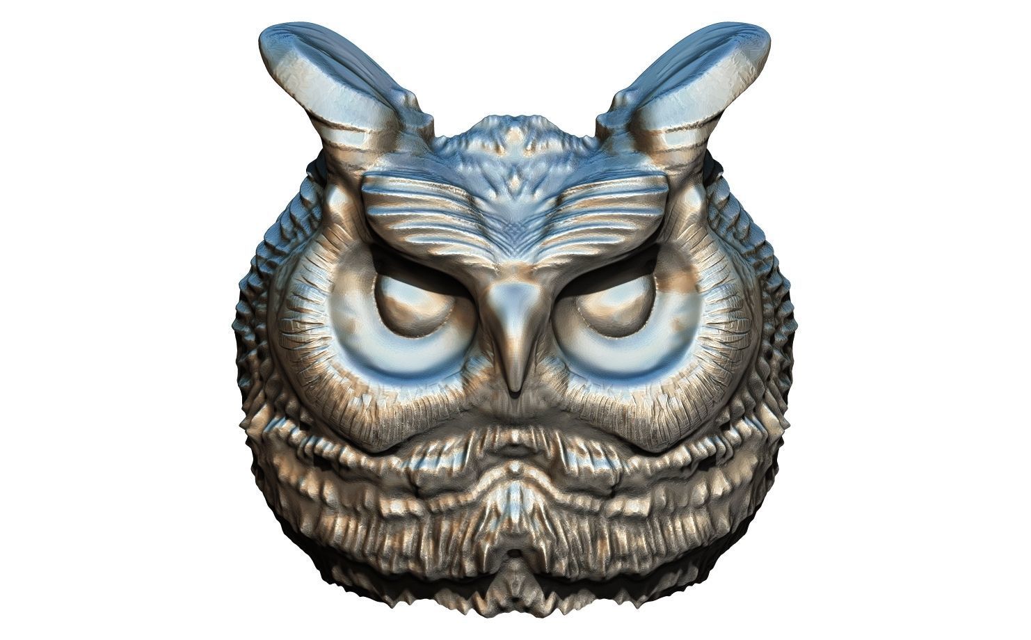owl ring 3D print model_1