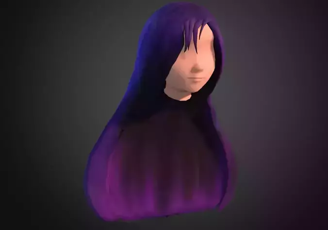 violet long hair