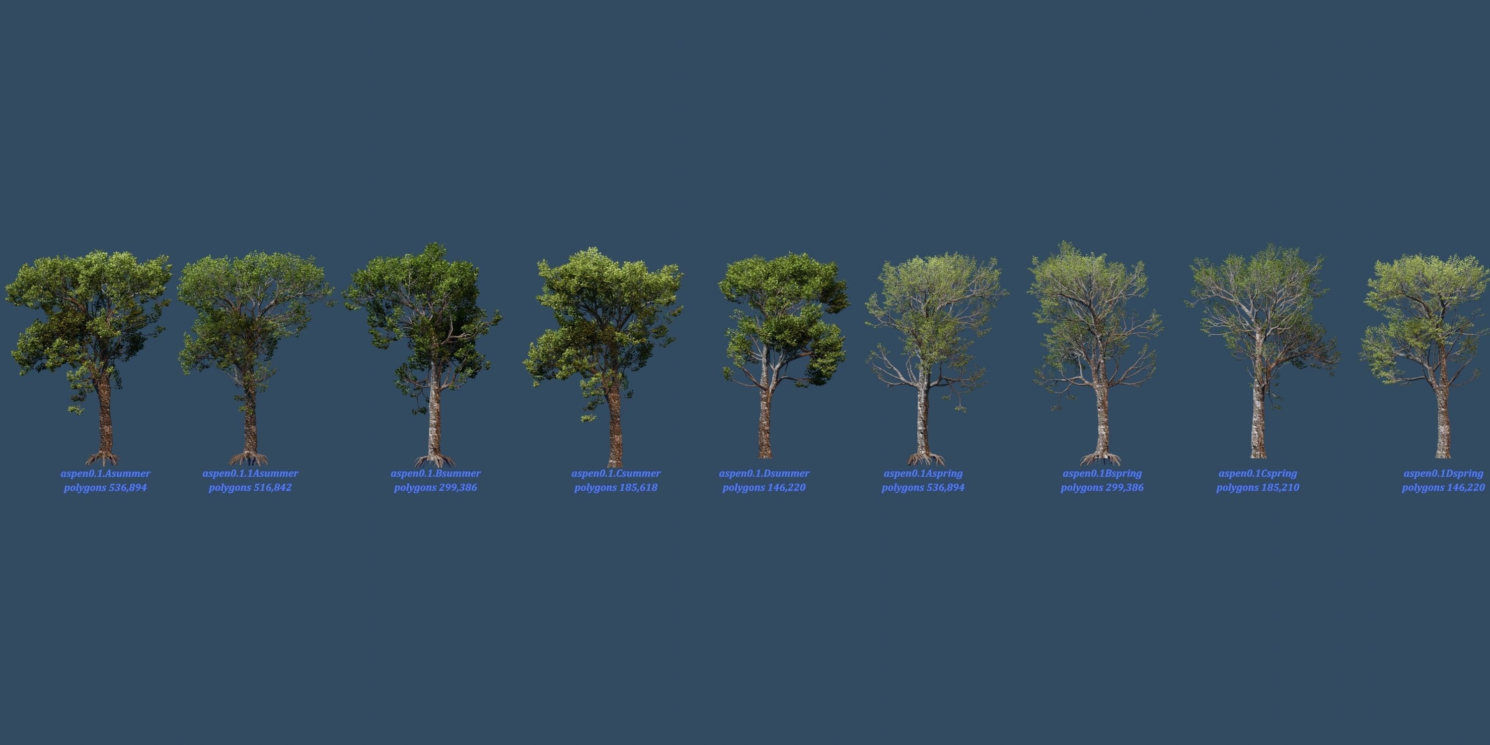 Aspen Tree Ver 0-1-9in1 3D model_8