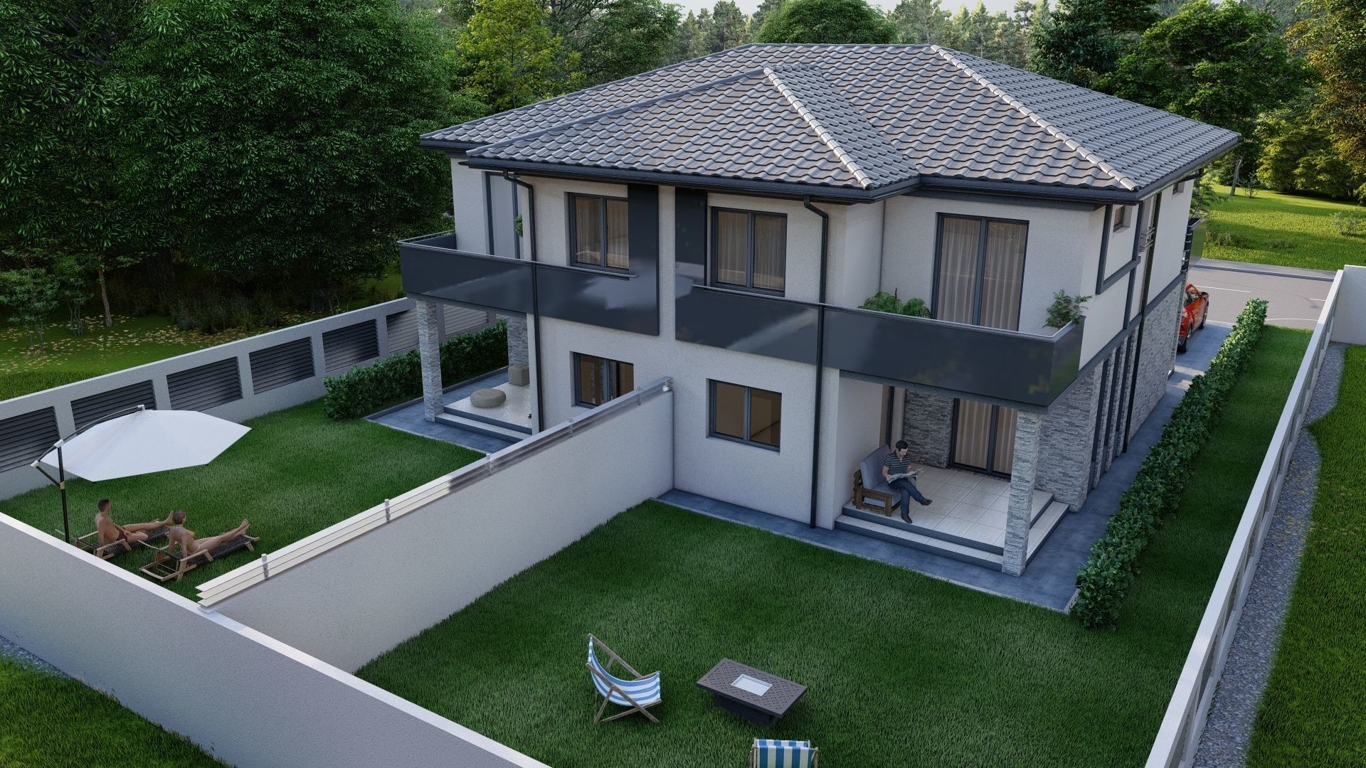 House 20 Exterior Low-poly 3D model_2