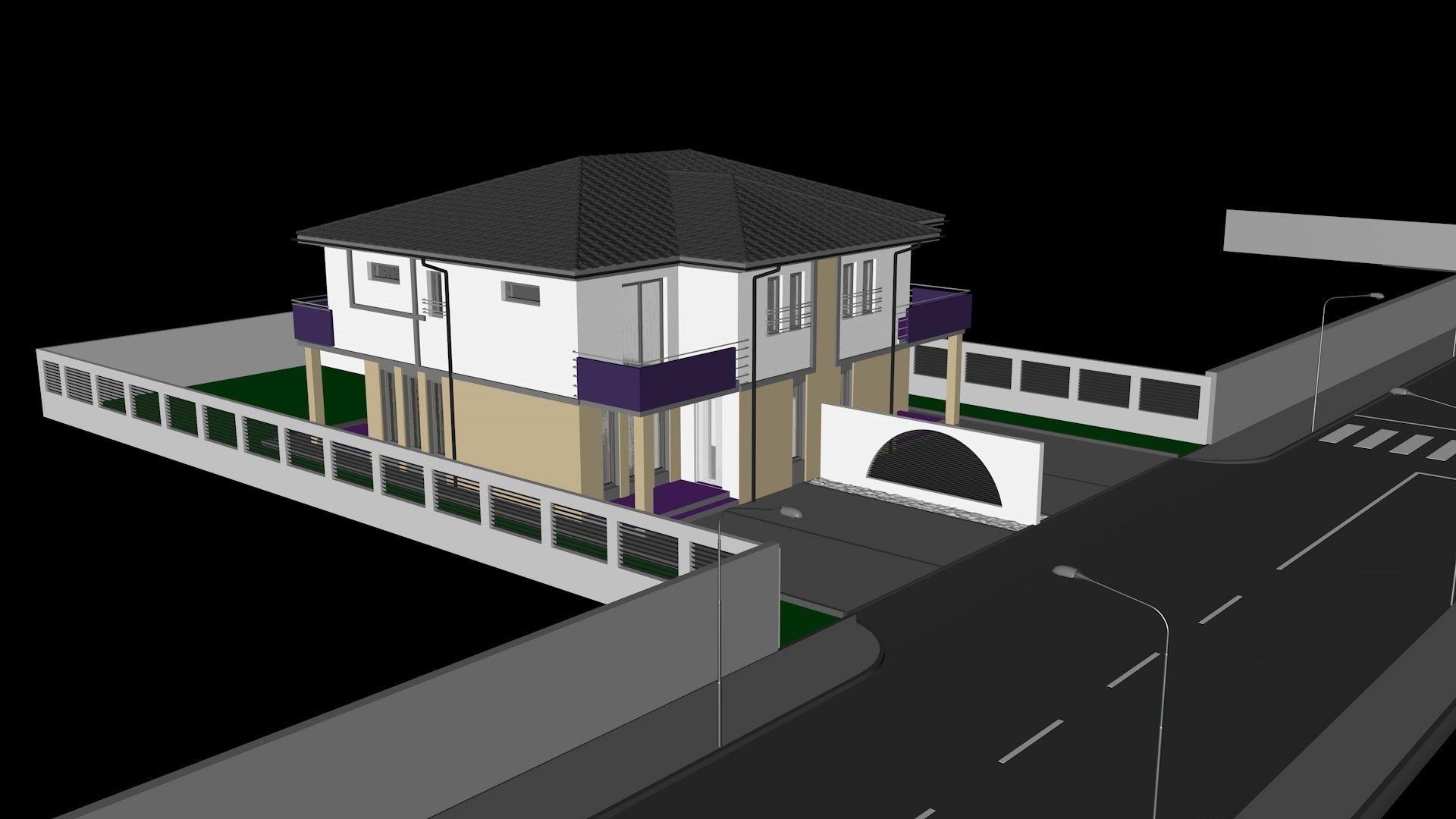 House 20 Exterior Low-poly 3D model_5