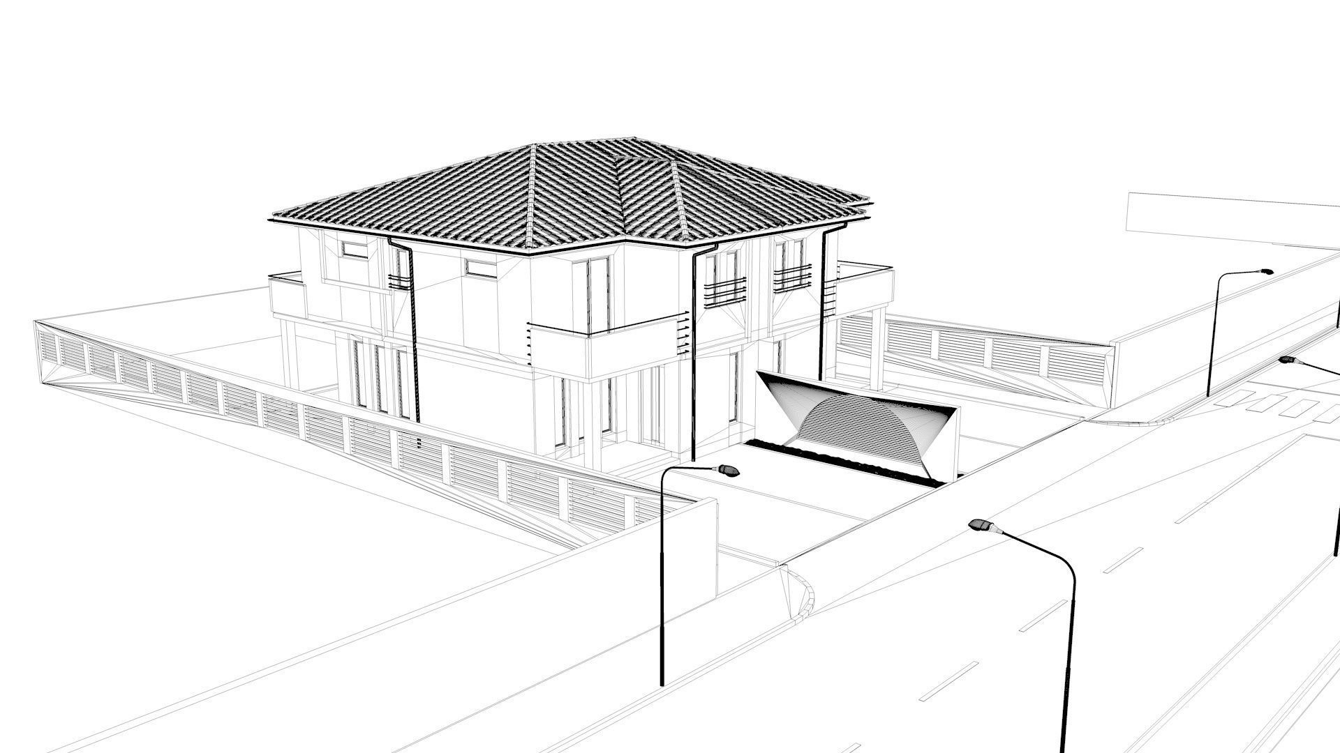 House 20 Exterior Low-poly 3D model_6