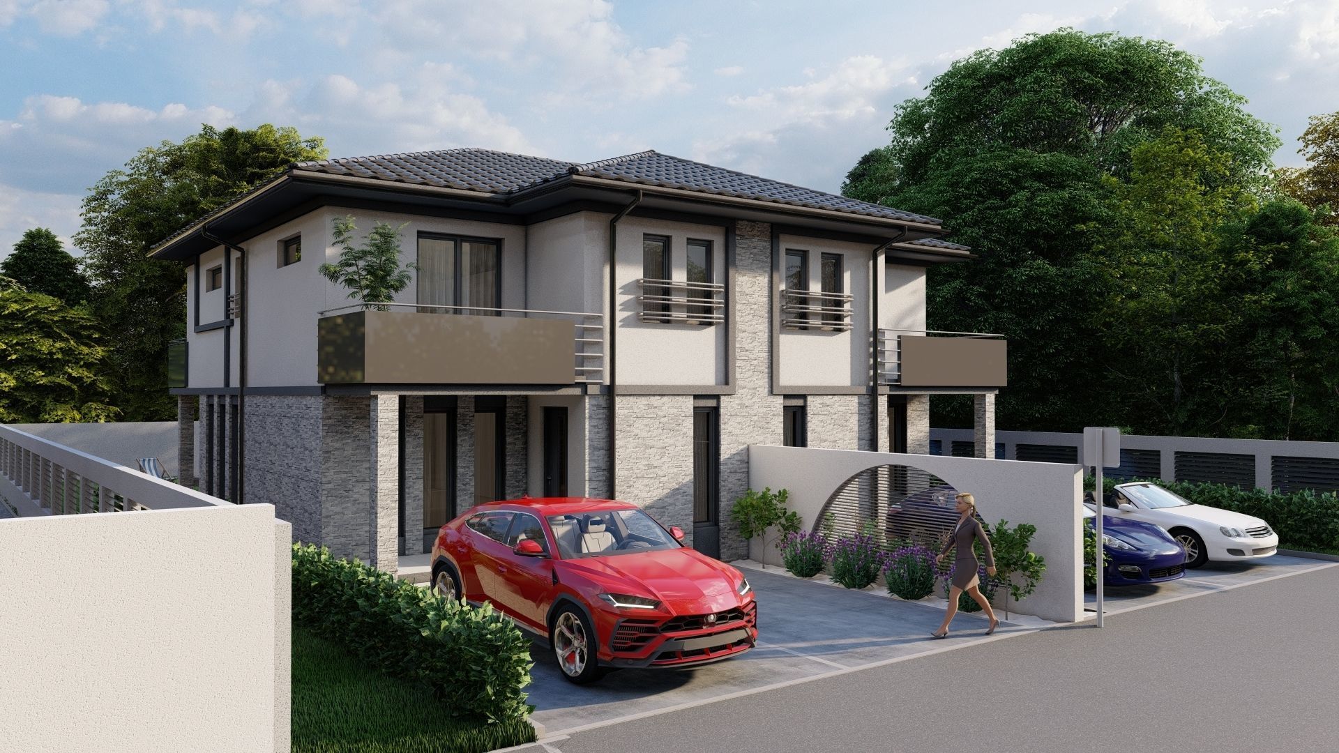 House 20 Exterior Low-poly 3D model_1