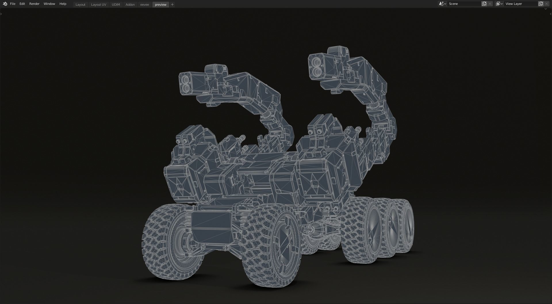 scifi-model551 armored vehicle 3D model_2