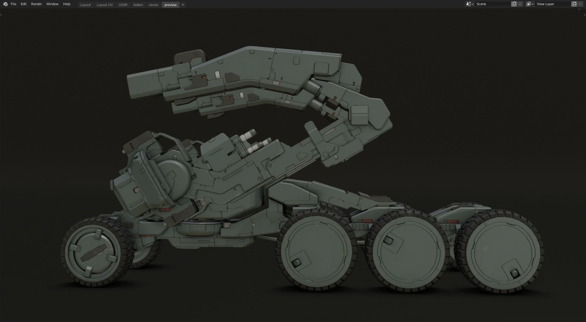 scifi-model551 armored vehicle 3D model_4