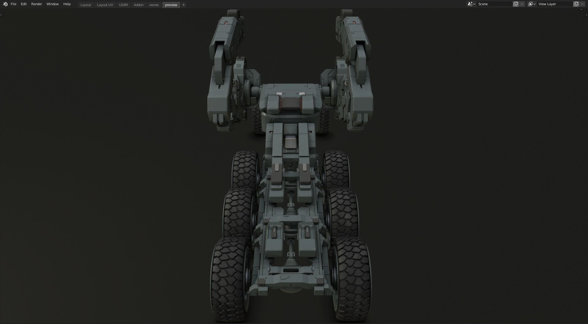 scifi-model551 armored vehicle 3D model_5