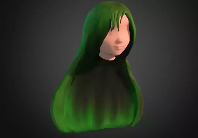 green long hair