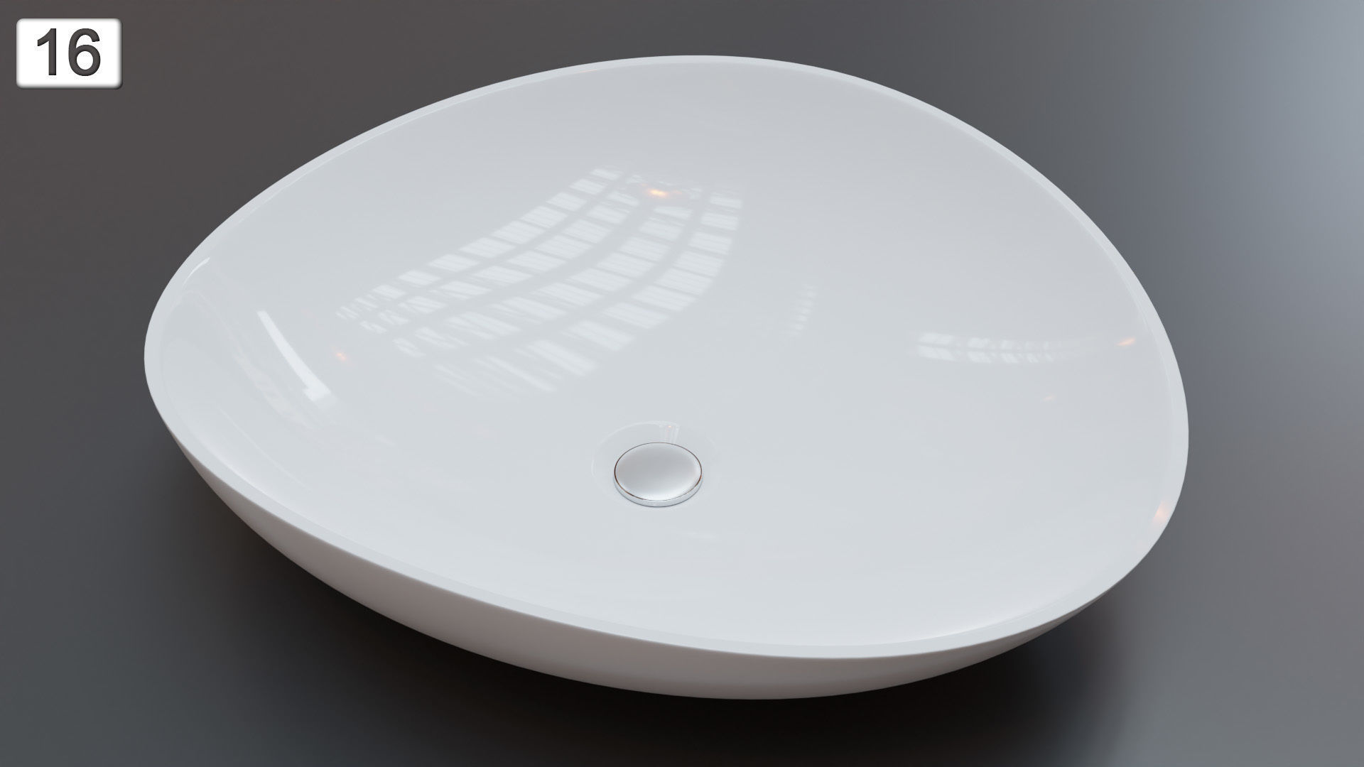 Vessel Sink Number 16 Low-poly 3D model_2