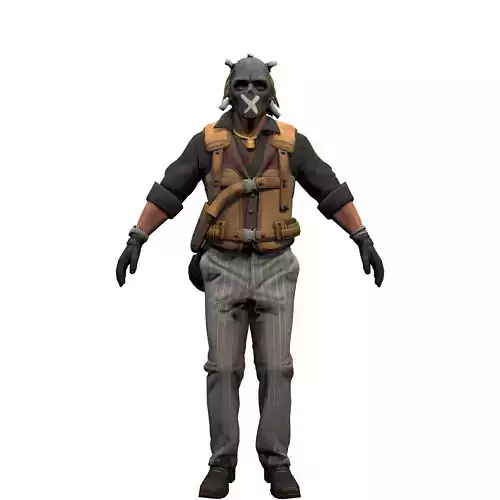 Agent from the game CSGO Sir Darryl Professionals 3D model