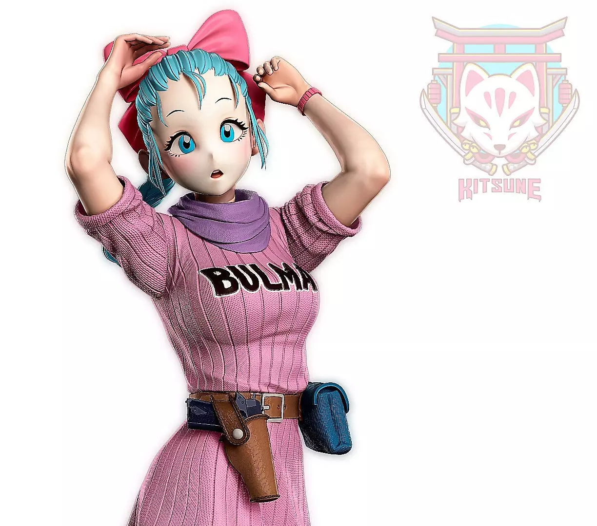 Bulma dragon ball xenoverse character art 3D print model_0