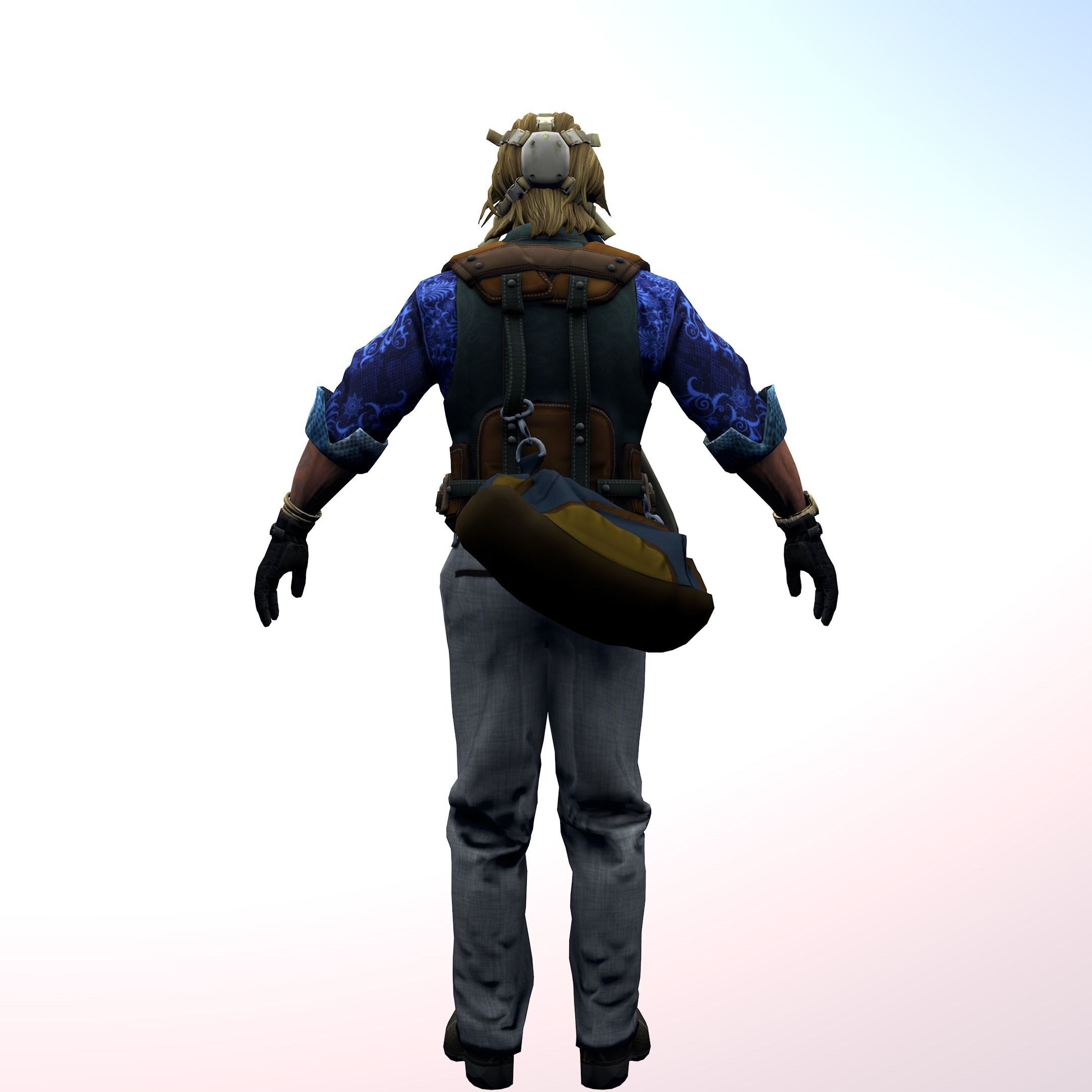 Agent from the game CSGO  Sir Darryl Professionals 3D model_2