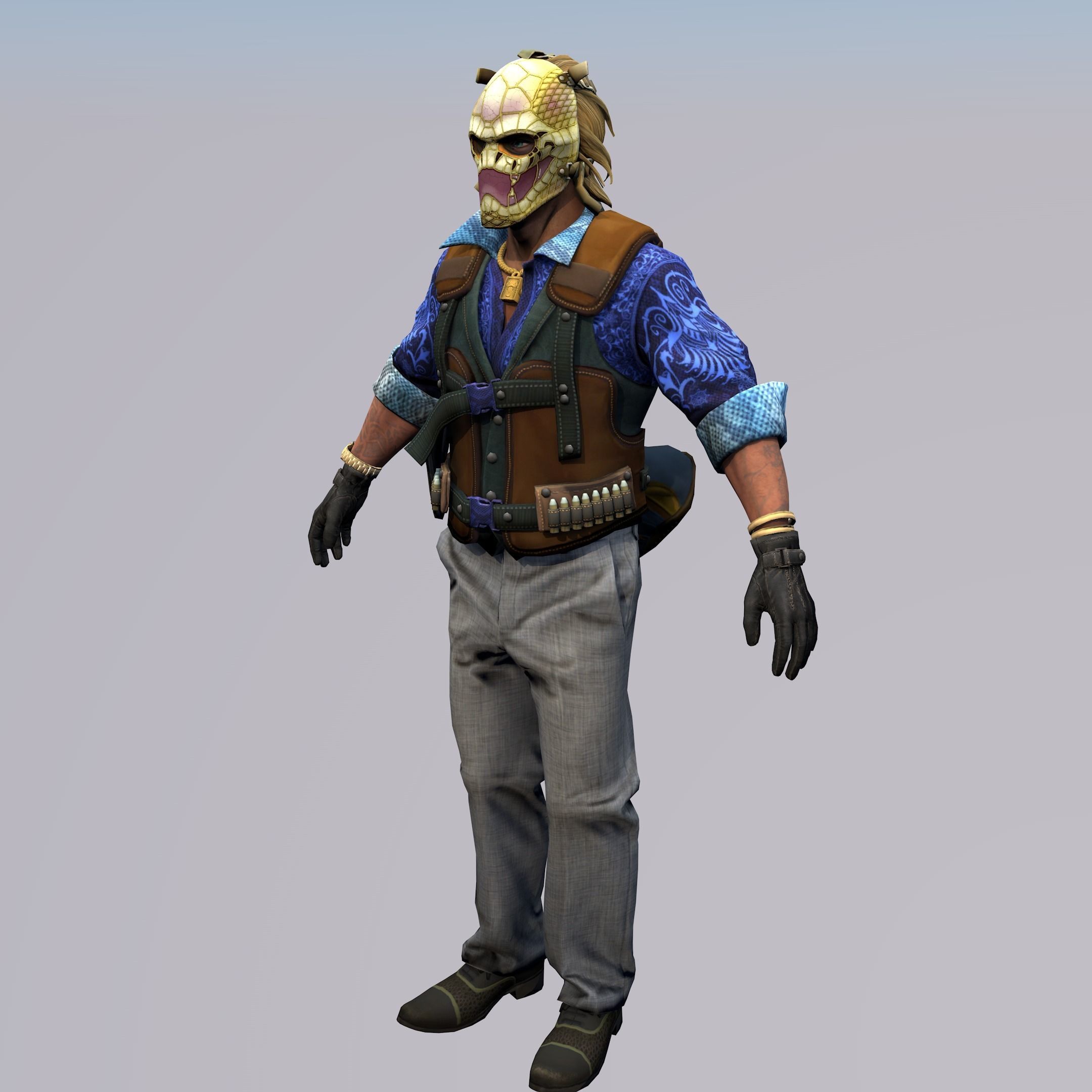 Agent from the game CSGO  Sir Darryl Professionals 3D model_4