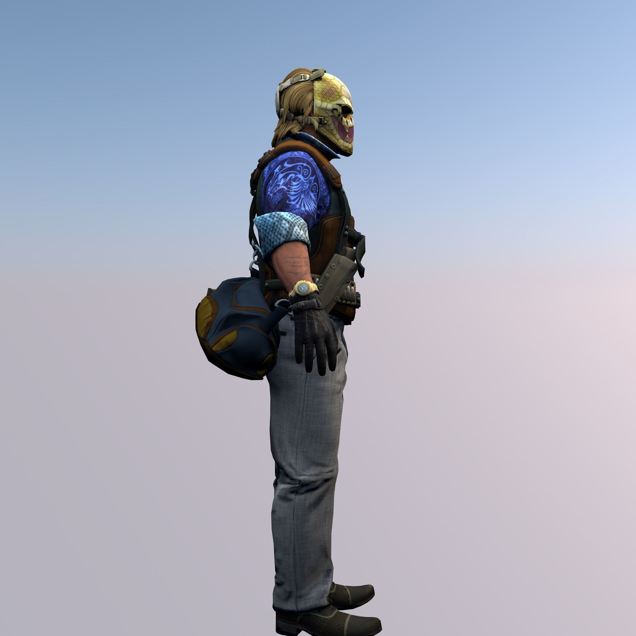 Agent from the game CSGO  Sir Darryl Professionals 3D model_1