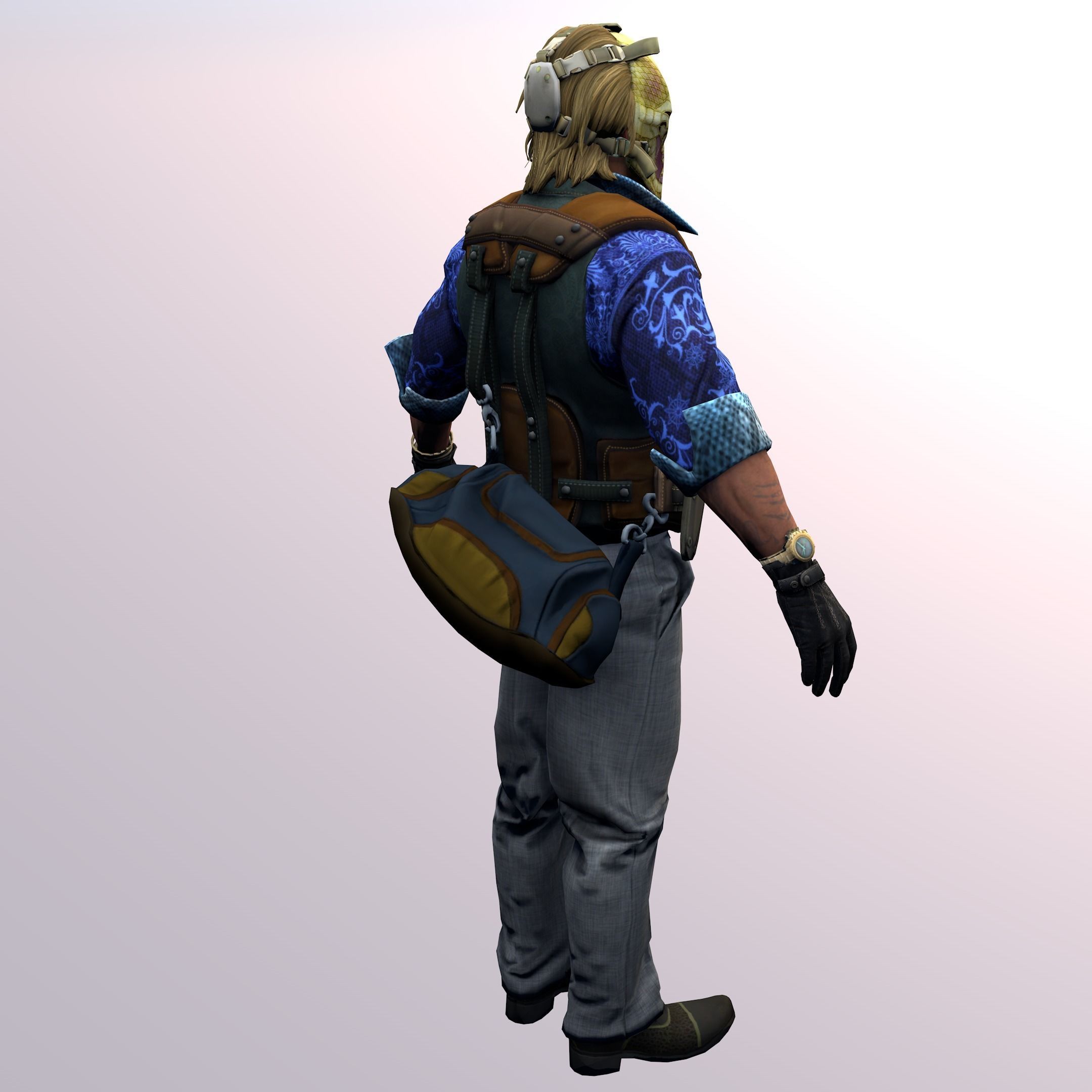 Agent from the game CSGO  Sir Darryl Professionals 3D model_6