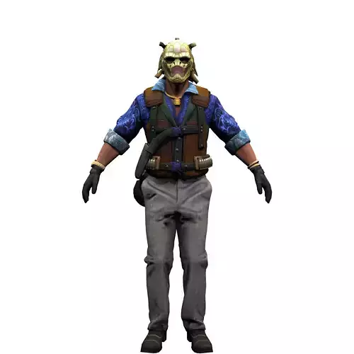 Agent from the game CSGO  Sir Darryl Professionals 3D model