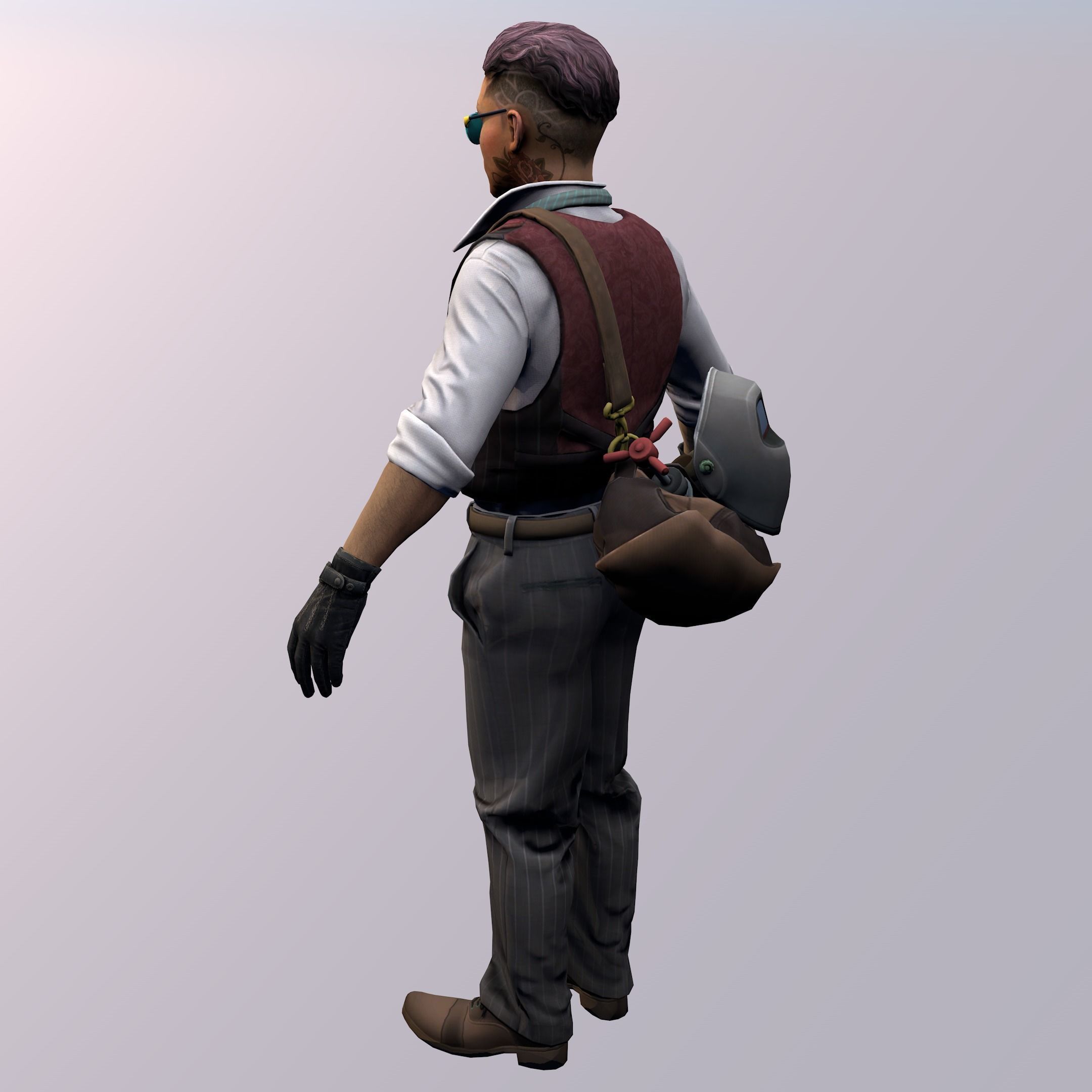 Agent from the game CSGO Burglar Voltzmann Professionals 3D model_5
