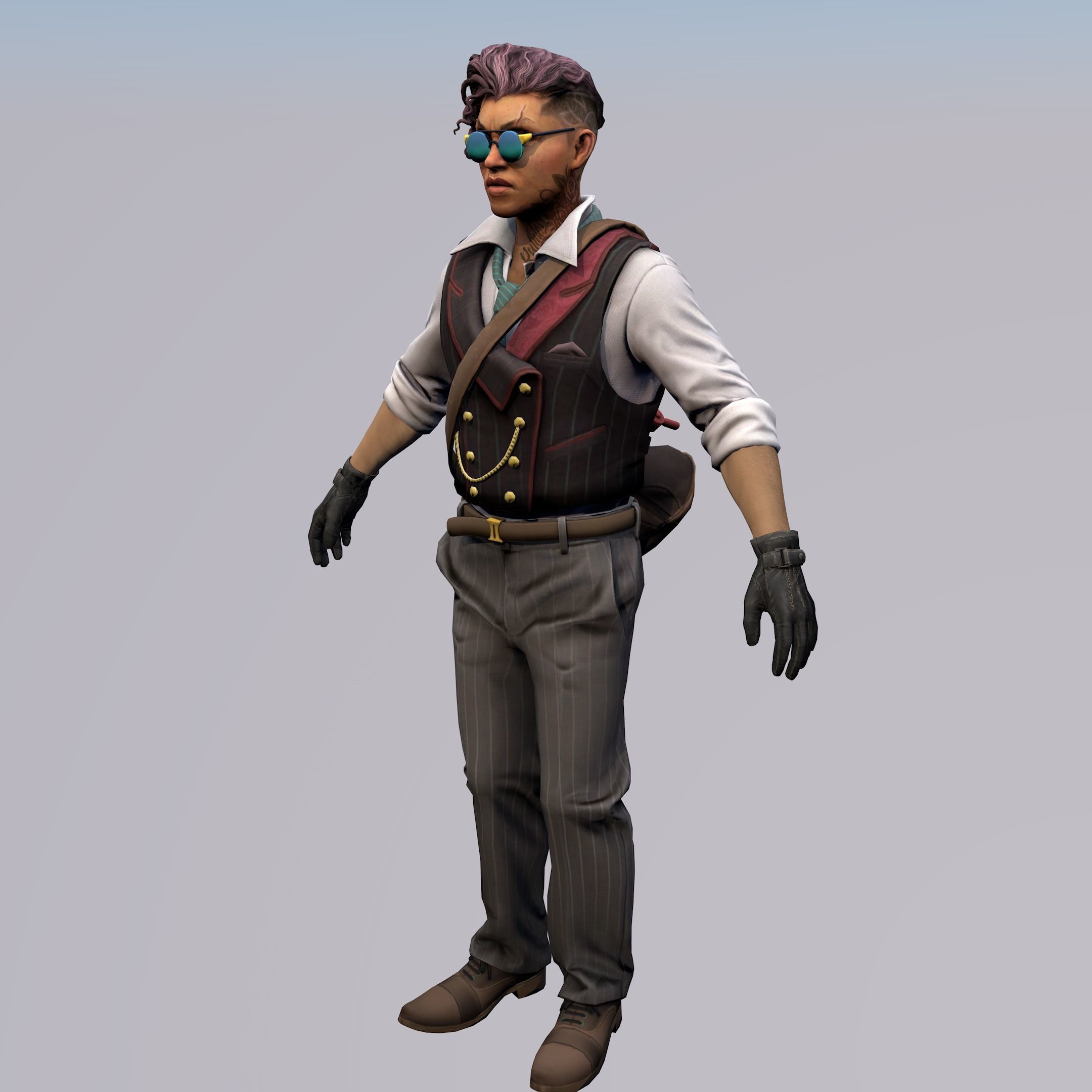 Agent from the game CSGO Burglar Voltzmann Professionals 3D model_4