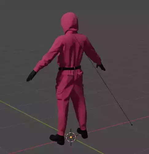 squid game guard rigged 3D model