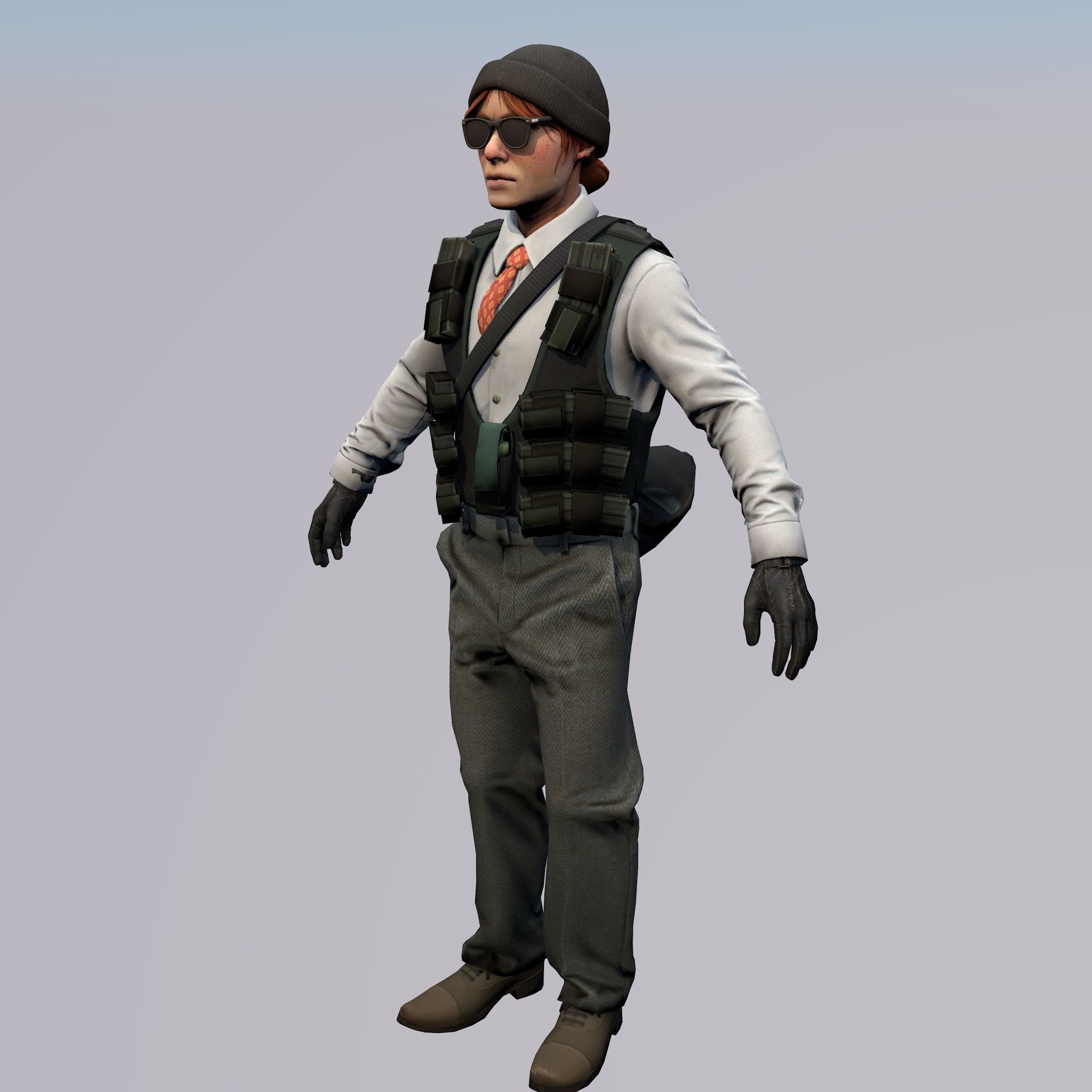 Agent from the game CSGO Runaway Sally The Professionals 3D model ...