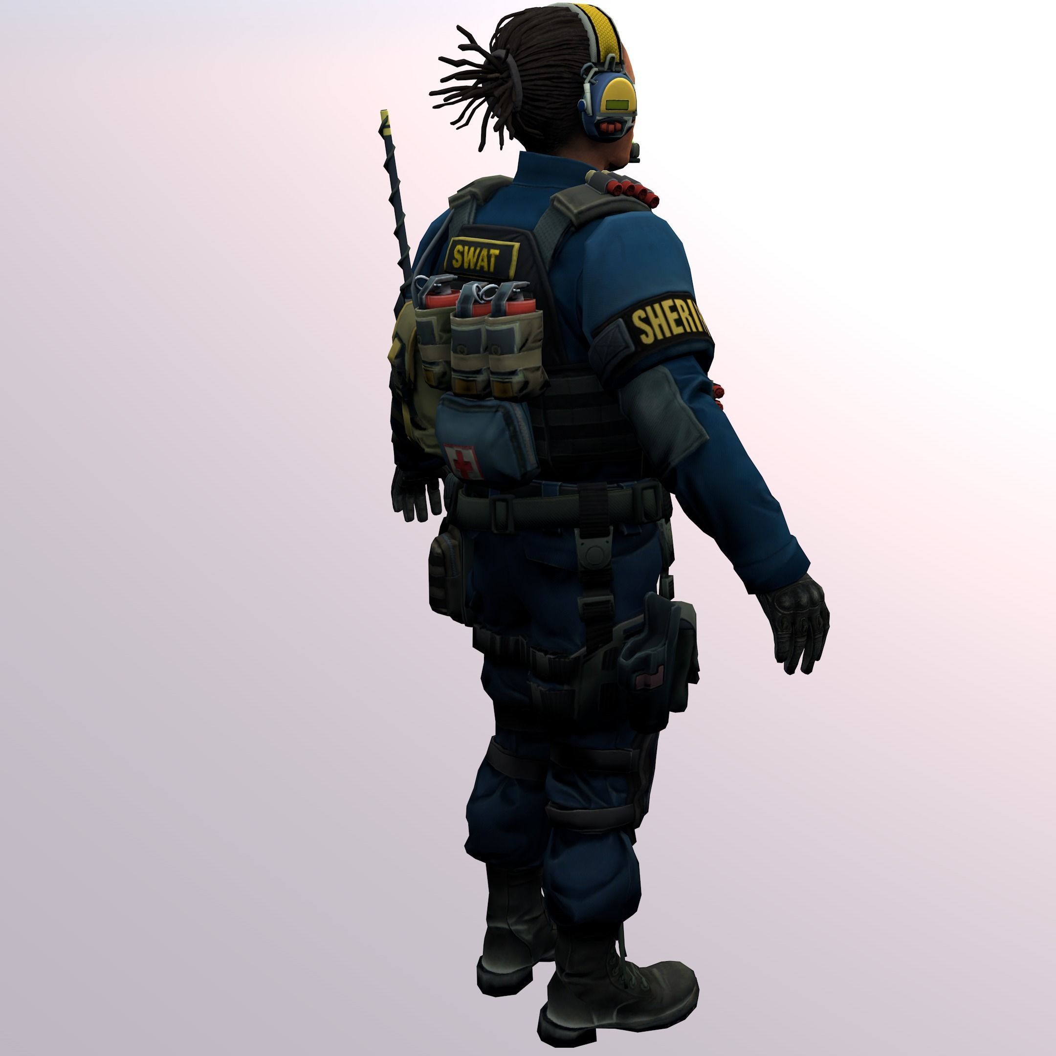 Agent from the game CSGO Commander May Jamison SWAT 3D model_6
